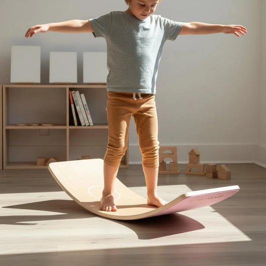 5 Pieces Wooden Balance Board Coordination Support Curved Balance Board Children Activity Toy Child-Led Learning Approach