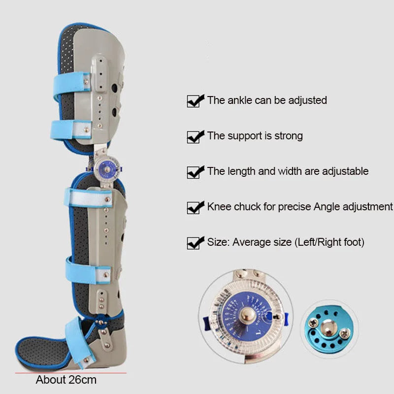 Adjustable Knee Ankle Foot Orthosis Support Lower Limbs Brace Fracture Protector Leg Joint Support Ligament Rehabilitation Care