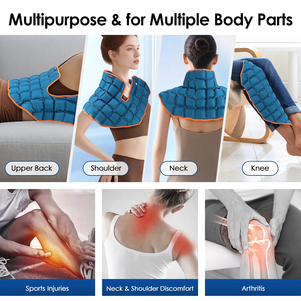 Hot Cold Compress Therapy Shoulder Wrap Self-absorbing Large Ice Pack Pad Back Neck Massage Cushion For Sport Muscle Strain