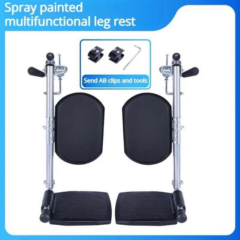 Adjustable Wheelchair Leg Rest Foldable Non-slip Stable Durable Wheelchair Leg Rests Multifunctional Rehabilitation Supplies