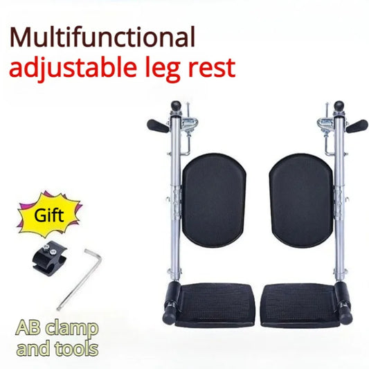 Adjustable Wheelchair Leg Rest Foldable Non-slip Stable Durable Wheelchair Leg Rests Multifunctional Rehabilitation Supplies