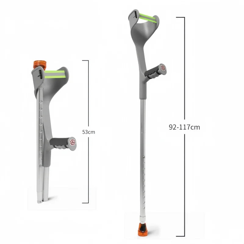 Lightweight Adjustable Forearm Crutches for Adults Foldable Elbow Crutch with Aluminum Cane With Cuff Suitable For Walking