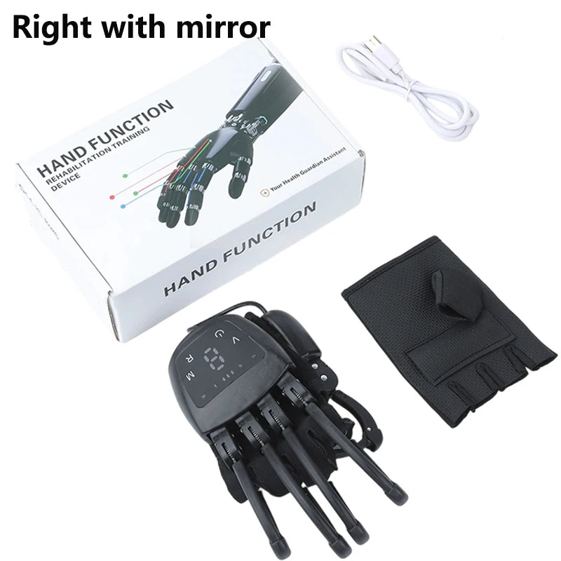 Robotic Exoskeleton Rehab Glove USB Rechargeable Silent Motor Multiple Modes Adjustable Strength For Stroke Hemiplegia Recovery