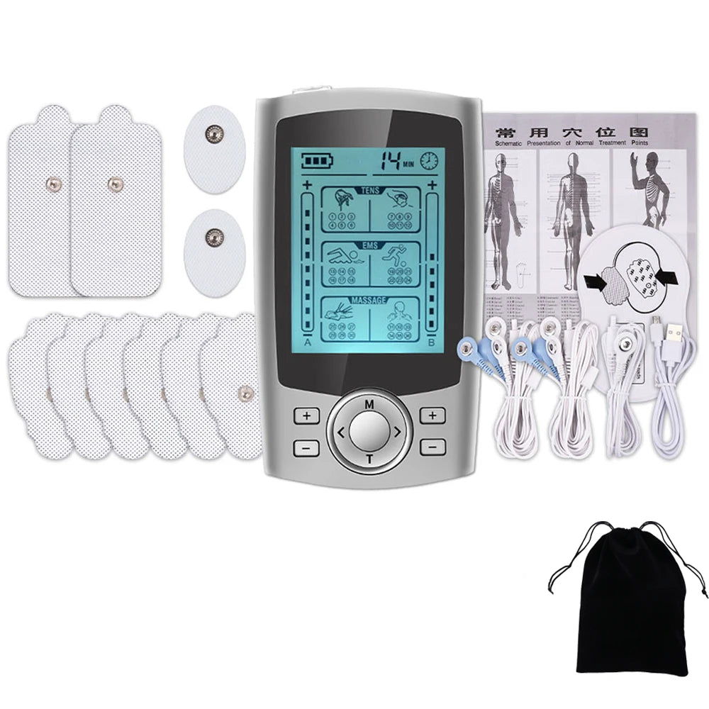 Professional Electric Body Massager 36 Modes Tens Unit EMS Muscle Electrostimulator Neck Back Foot Hand Leg Relax Pain Relief