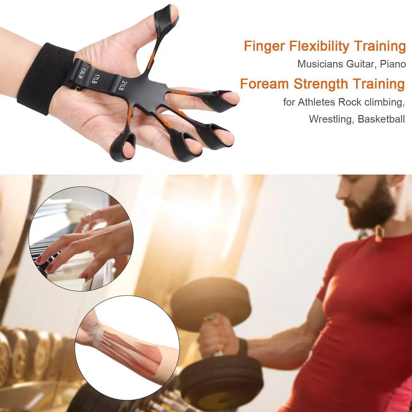 Five-Finger Hand Strength Trainer