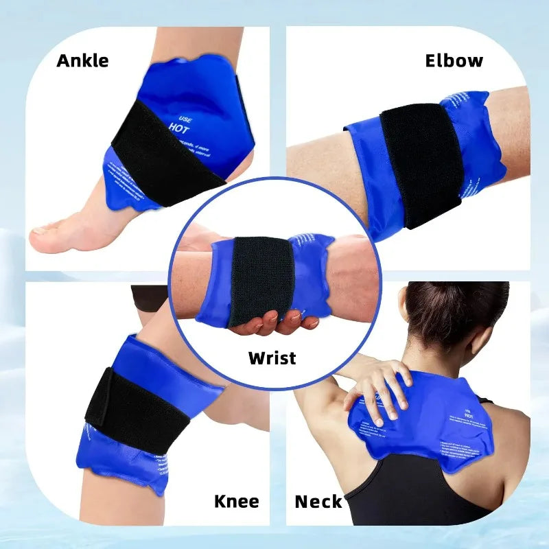 Therapy Reusable Gel Cold Pack Ankle Brace Ice Pack Wrap For Injuires Hot Cold Ankle Support For Pain Relief Sprains