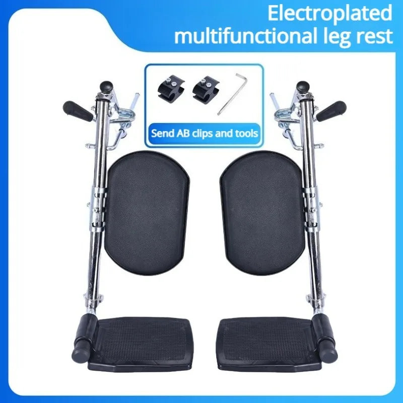 Adjustable Wheelchair Leg Rest Foldable Non-slip Stable Durable Wheelchair Leg Rests Multifunctional Rehabilitation Supplies