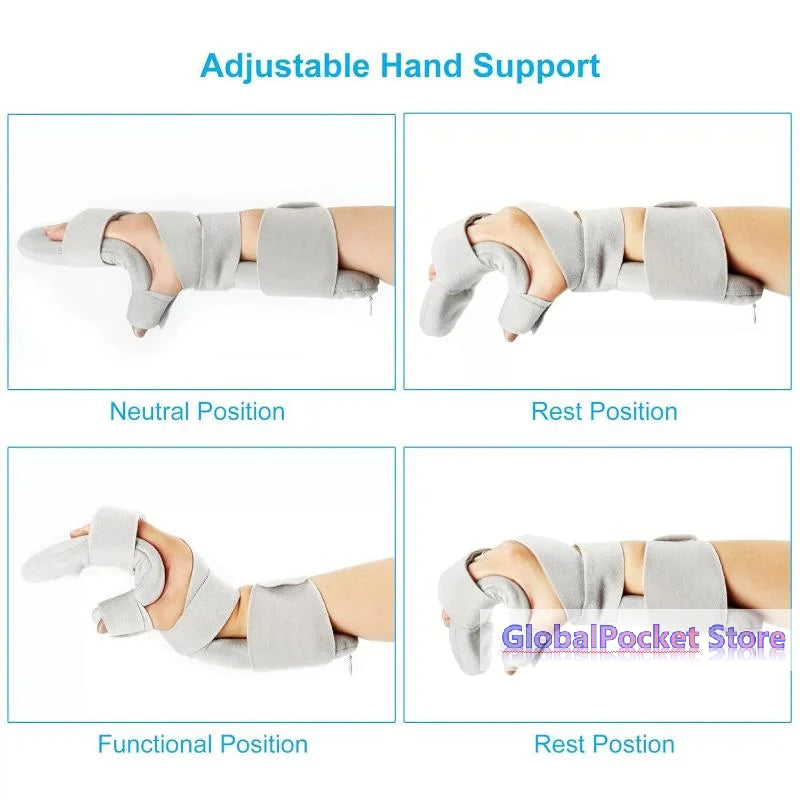 Stroke Hand Brace Support Adjustable Finger Night Hand Splint Support Orthopedic Wrist Rest Arthritis Tendonitis Rehabilitation