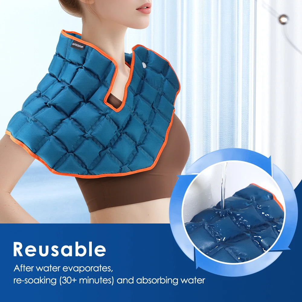 Hot Cold Compress Therapy Shoulder Wrap Self-absorbing Large Ice Pack Pad Back Neck Massage Cushion For Sport Muscle Strain