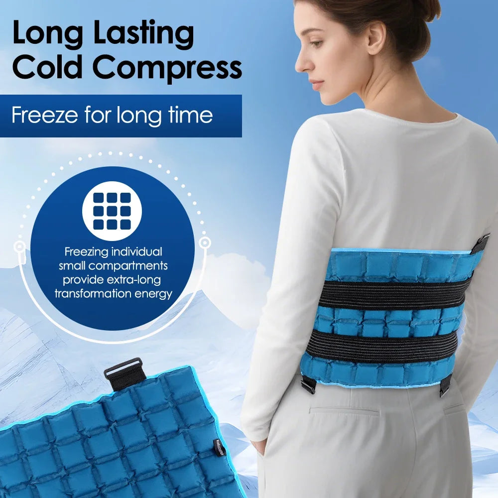 Self-Absorbent Polymer Hot Cold Pack Reusable Ice Pack Back Shoulder Knee Pain Relief Fast Freeze Flexible Cold Therapy Wrap