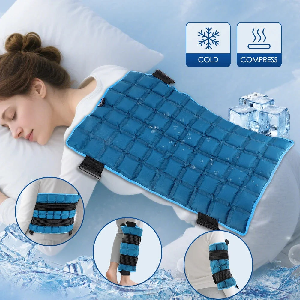 Self-Absorbent Polymer Hot Cold Pack Reusable Ice Pack Back Shoulder Knee Pain Relief Fast Freeze Flexible Cold Therapy Wrap
