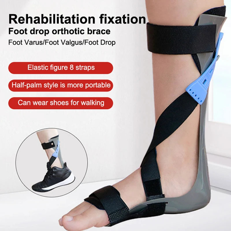 【Adjustable Elasticity Valgus Orthotics Stroke Hemiplegia Rehabilitation Shoes Foot Supports Drop Orthotics Ankle Orthosis】