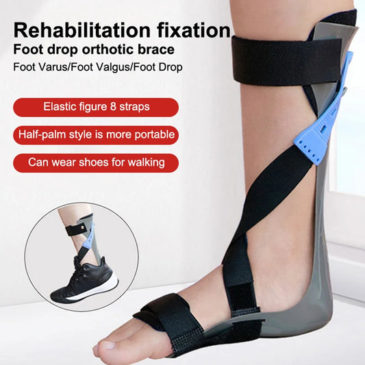 【Adjustable Elasticity Valgus Orthotics Stroke Hemiplegia Rehabilitation Shoes Foot Supports Drop Orthotics Ankle Orthosis】