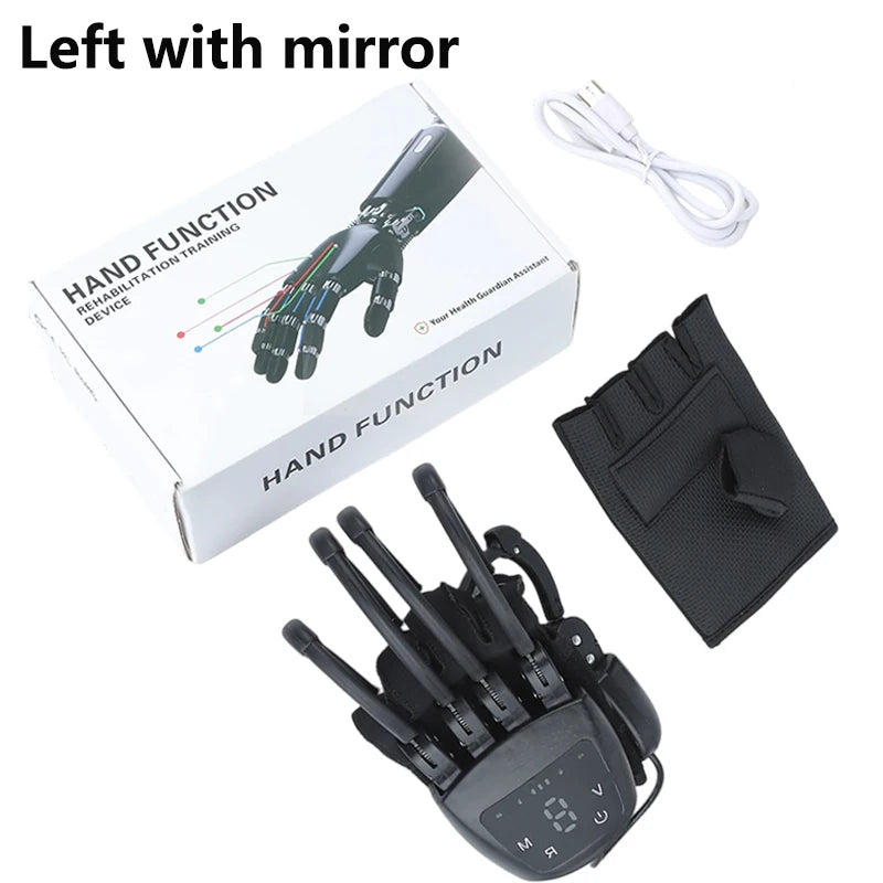 Robotic Exoskeleton Rehab Glove USB Rechargeable Silent Motor Multiple Modes Adjustable Strength For Stroke Hemiplegia Recovery