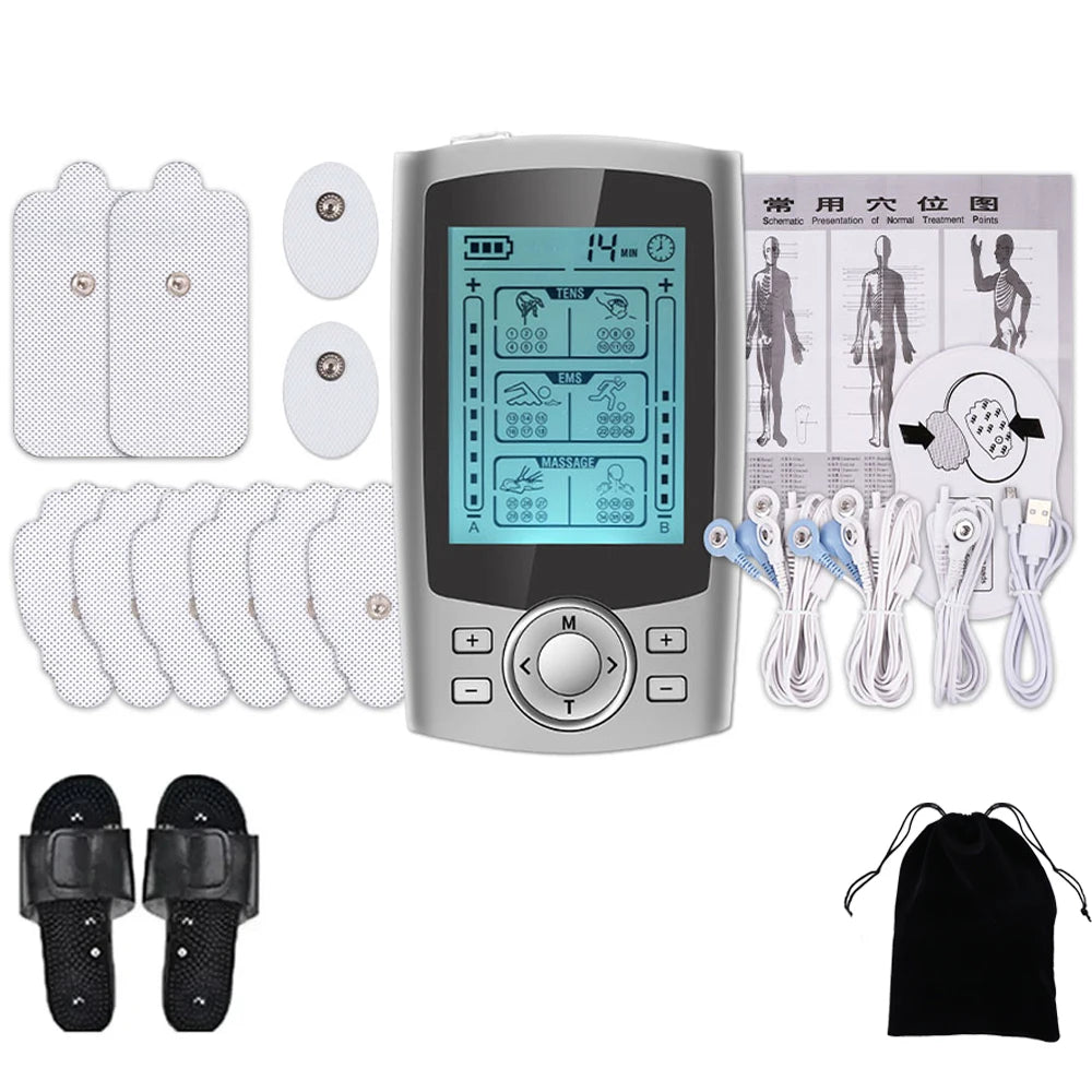 Professional Electric Body Massager 36 Modes Tens Unit EMS Muscle Electrostimulator Neck Back Foot Hand Leg Relax Pain Relief