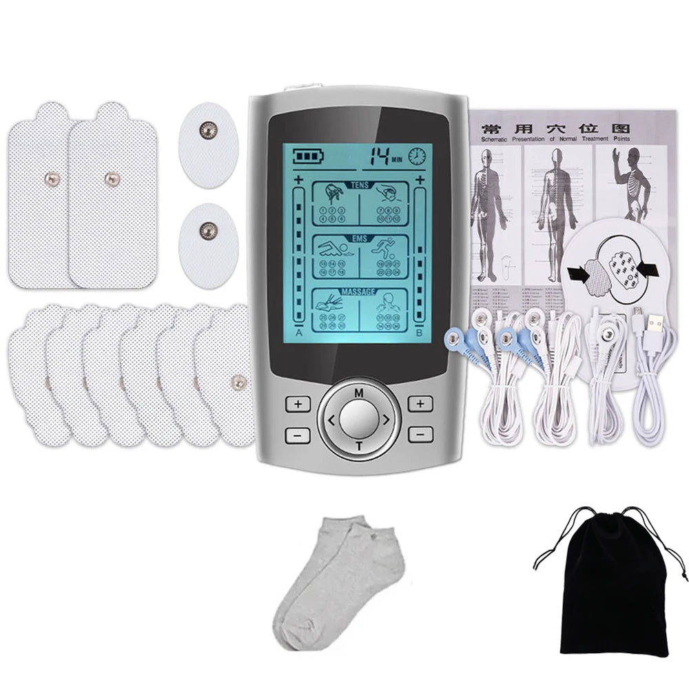 Professional Electric Body Massager 36 Modes Tens Unit EMS Muscle Electrostimulator Neck Back Foot Hand Leg Relax Pain Relief