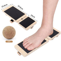 Wooden Single Leg Balance Board Ankle Foot Strengthener Non-slip Adjustable Balance Bars for Sprained Ankle Rehabilitation