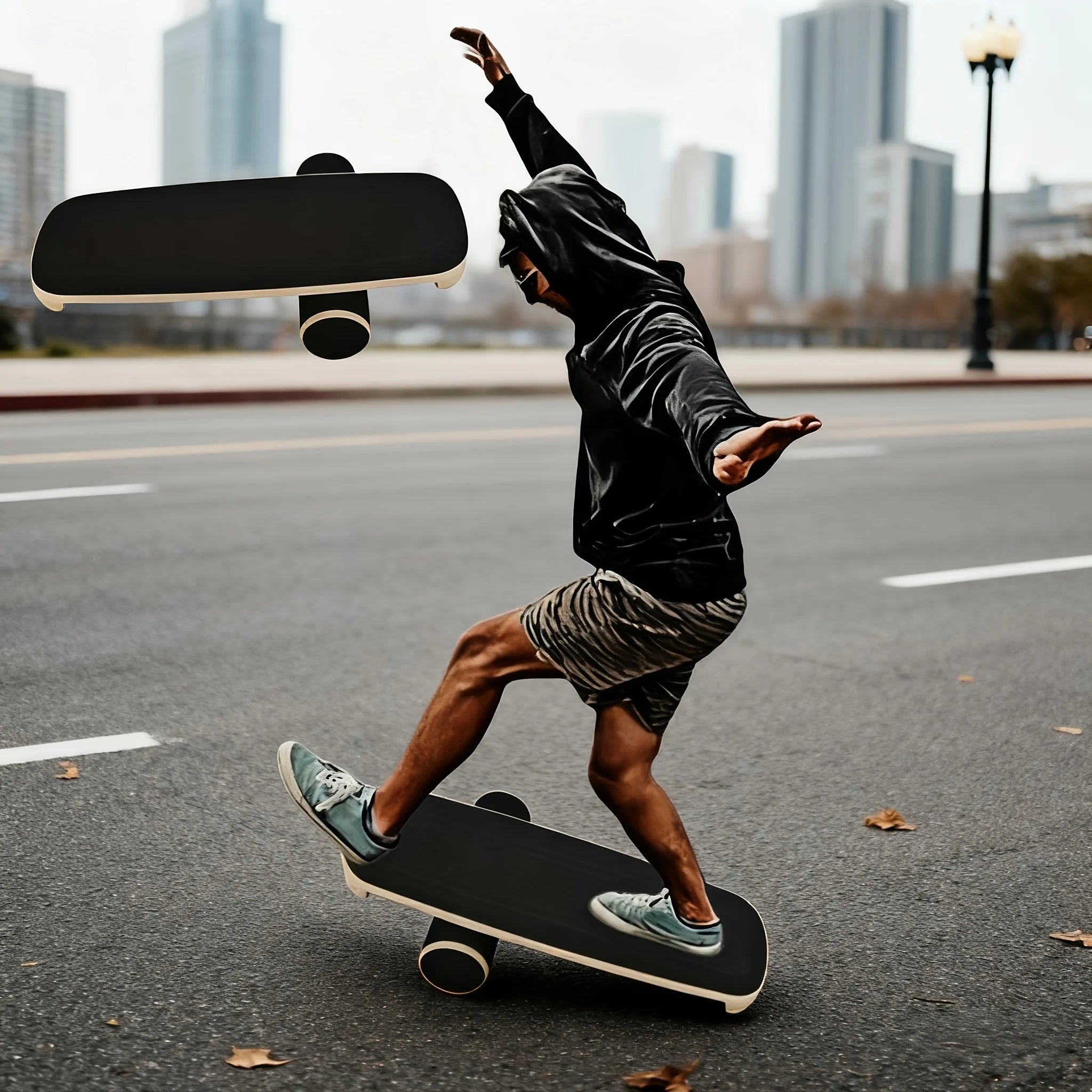 Balance Board Exercise Trainer, Surf Training Board, Improves Core Strength and Balance Control. Colorful Non-slip Surface,