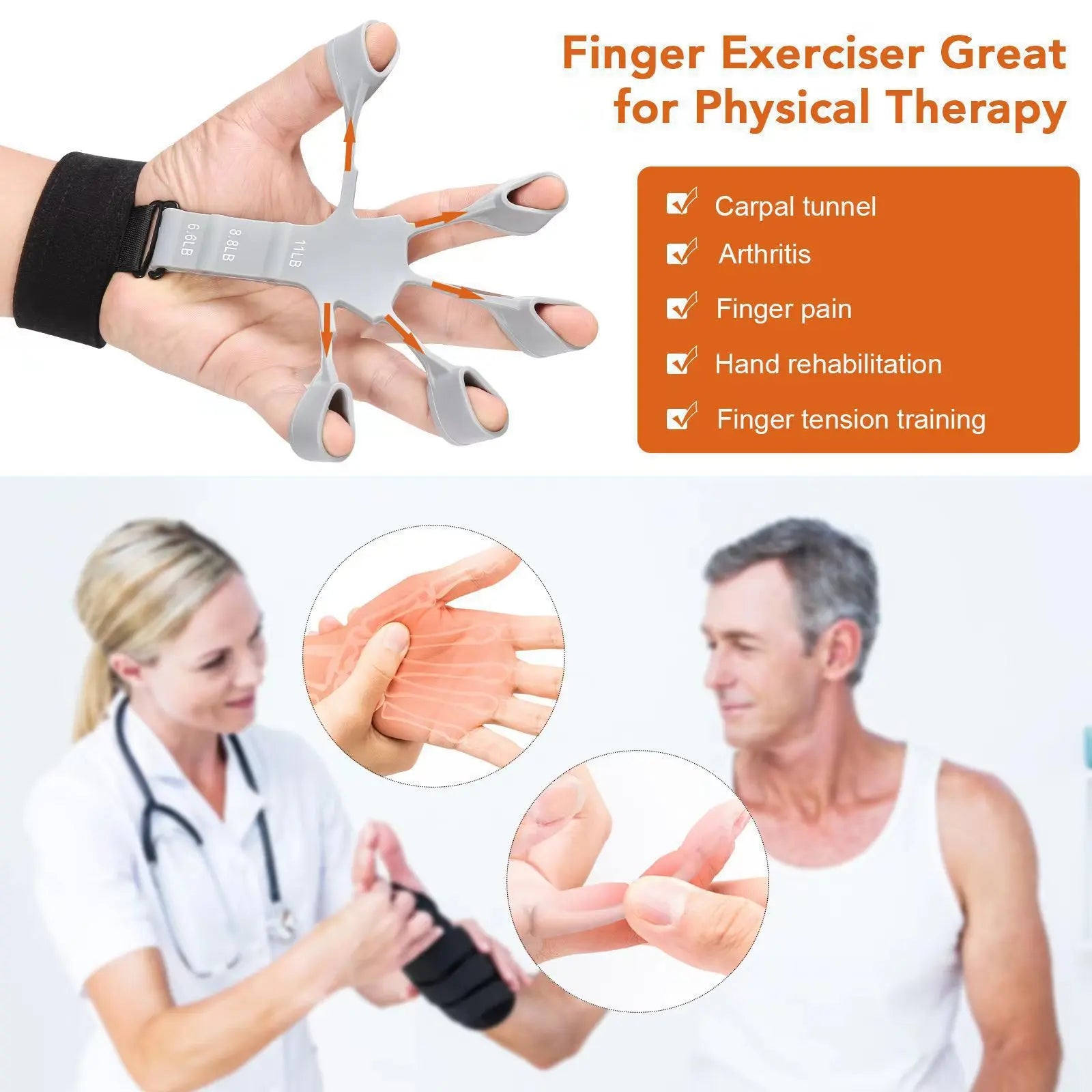 Five-Finger Hand Strength Trainer