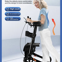 Walking Aid For The Elderly Rehabilitation Walker Anti-Fall Adjustable Folding Walking Rollator Carts With Arm Support Walker