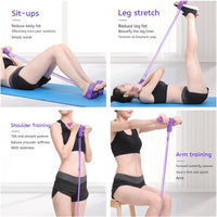 6 Tube Resistance Band Multi Function Tension Rope Fitness Bands 6 Tube Elastic Yoga Pedal Puller For Sports Exercises At Gym