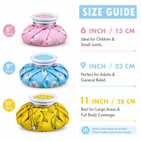 Cloth Ice Pack Household Folding Ice Pack Cartoon Thickening Leakproof Hot Water Bag Cold and Hot Compress Physiotherapy Bag Wat