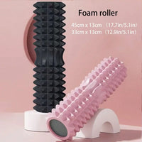 45cm High Density Foam Roller Yoga Column Deep Massage Fitness Equipment Sport EVA Block Muscle Relaxation Pilates Gym Exercises