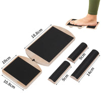 Wooden Single Leg Balance Board Ankle Foot Strengthener Non-slip Adjustable Balance Bars for Sprained Ankle Rehabilitation