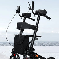 Walking Aid For The Elderly Rehabilitation Walker Anti-Fall Adjustable Folding Walking Rollator Carts With Arm Support Walker