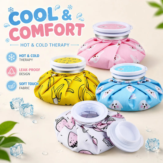 Cloth Ice Pack Household Folding Ice Pack Cartoon Thickening Leakproof Hot Water Bag Cold and Hot Compress Physiotherapy Bag Wat