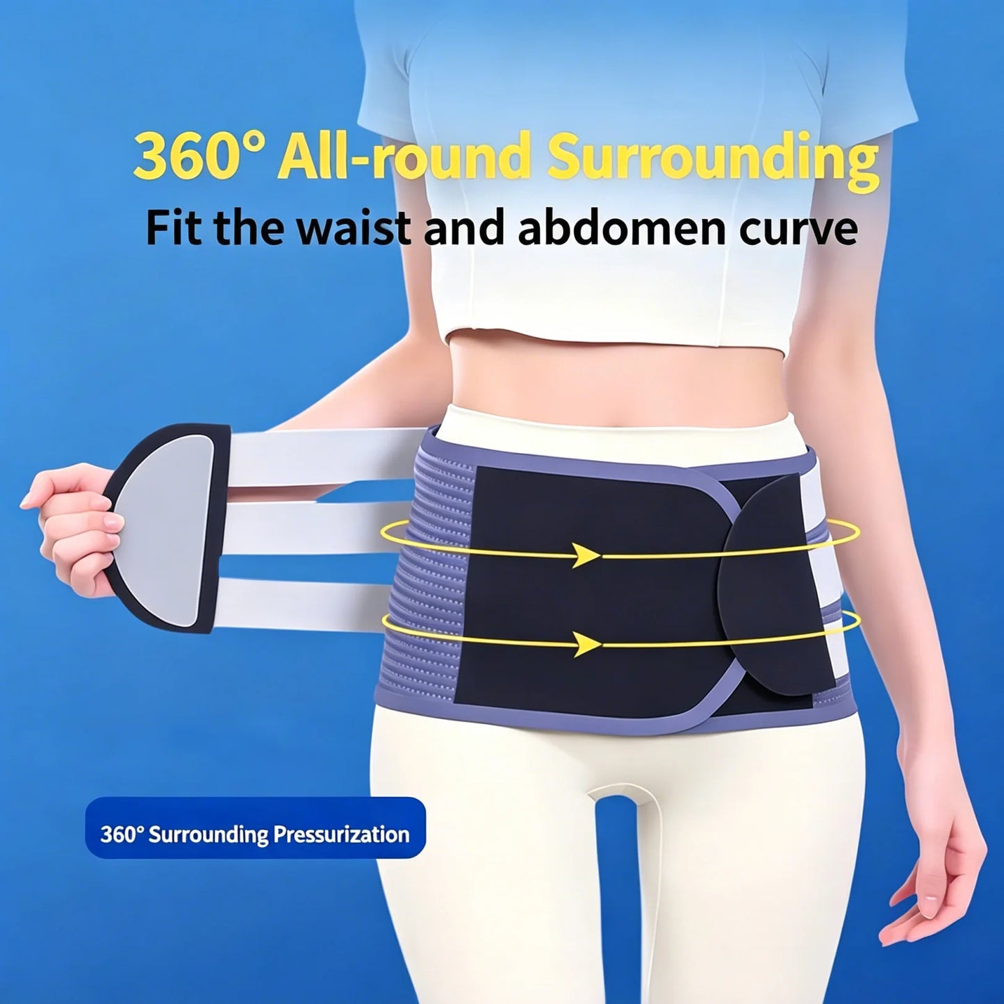 Breathable SI Joint Hip Belt Brace Sciatica Pain Relief Trochanter Brace for Relieving Lower Back Pelvic Pain for Women and Men