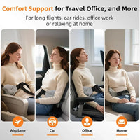 Inflatable Back Support Pillow for Travel Foldable Travel Back Pillow for Airplane, Office, Car,lightweight