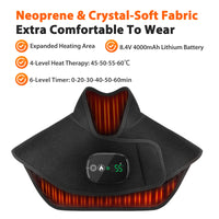 Electric Heating Shoulder Neck Pad Type-C Cervical Brace Wrap 4 Levels Hot Compress Back Shawl Neck Shoulder Heated Pad