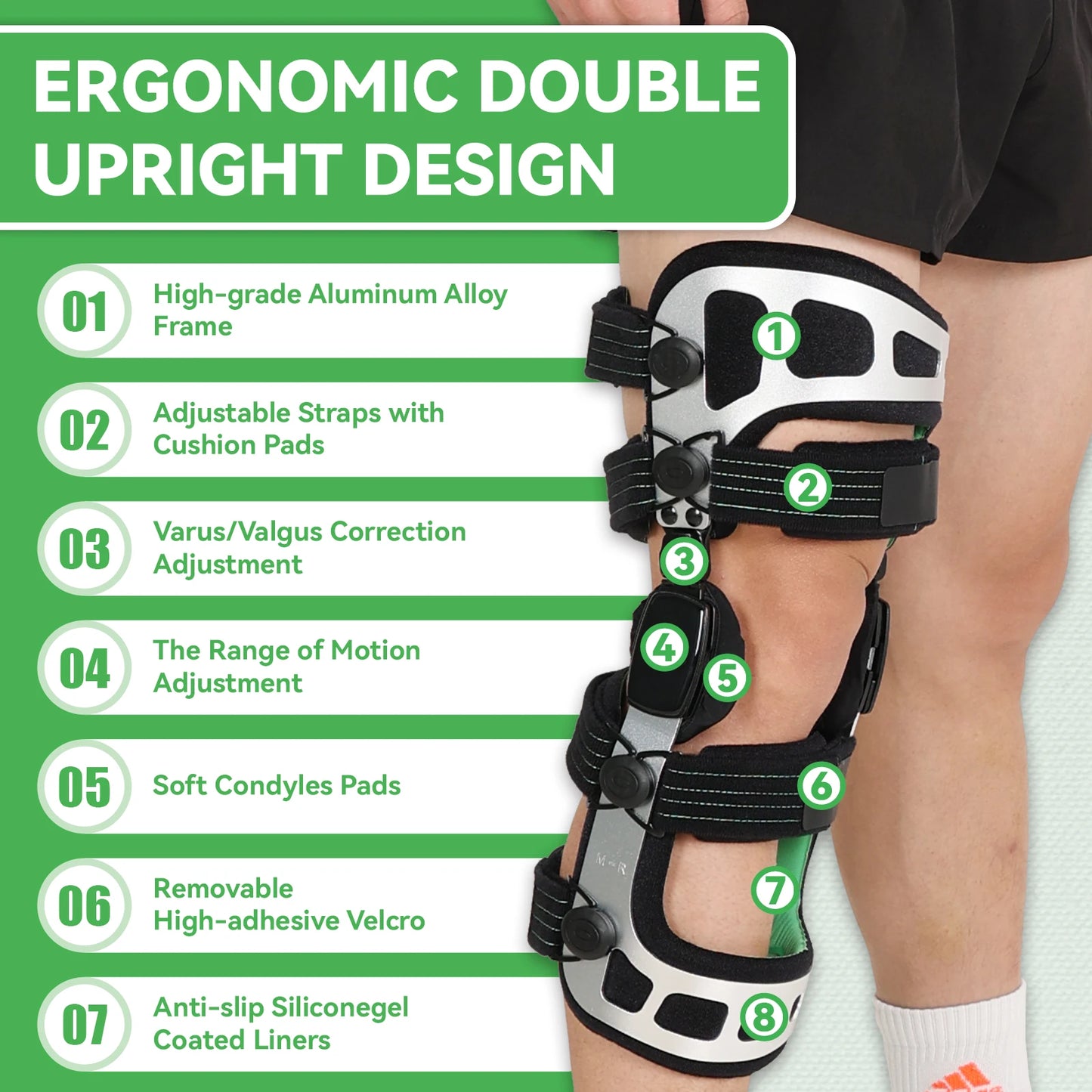 OA Unloader Knee Brace, for ACL, PCL, MCL, Meniscus tear, Bone on Bone Knee Joint Pain，Ligament injuries, Arthritis Pain Relief