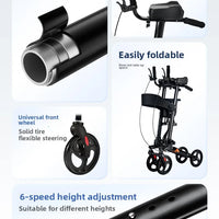 Walking Aid For The Elderly Rehabilitation Walker Anti-Fall Adjustable Folding Walking Rollator Carts With Arm Support Walker