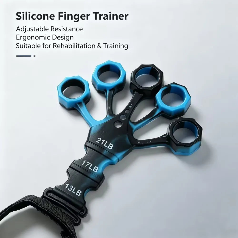 Grip Exerciser Five-finger & Wrist Strength Training Device Finger Dexterity Rehabilitation Trainer for Vein Recovery
