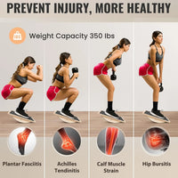 Wooden Balance Board for Leg Workout, Anti-Slip Rocker Board, Wobble Board for Standing Desk Home Gym Office Fitness Equipment
