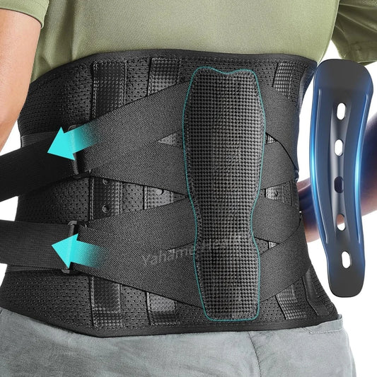 Men Women Lumbar Support Belt Back Brace for Lower Back Pain, Sciatica, Herniated Disc, Scoliosis, Lightweight Waist Support