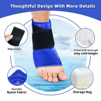 Therapy Reusable Gel Cold Pack Ankle Brace Ice Pack Wrap For Injuires Hot Cold Ankle Support For Pain Relief Sprains