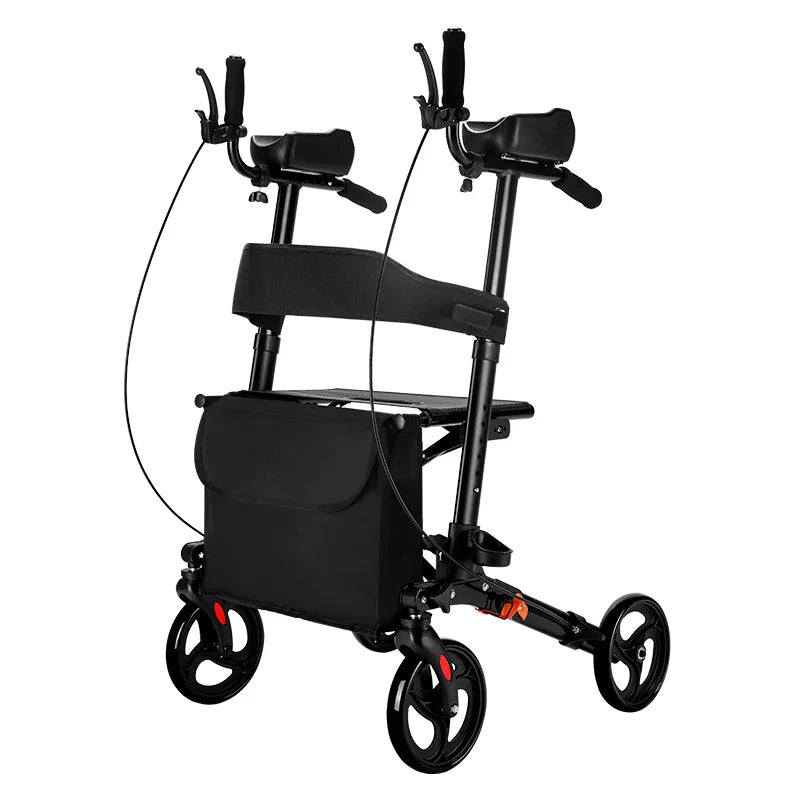Walking Aid For The Elderly Rehabilitation Walker Anti-Fall Adjustable Folding Walking Rollator Carts With Arm Support Walker
