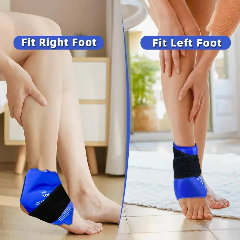 Therapy Reusable Gel Cold Pack Ankle Brace Ice Pack Wrap For Injuires Hot Cold Ankle Support For Pain Relief Sprains