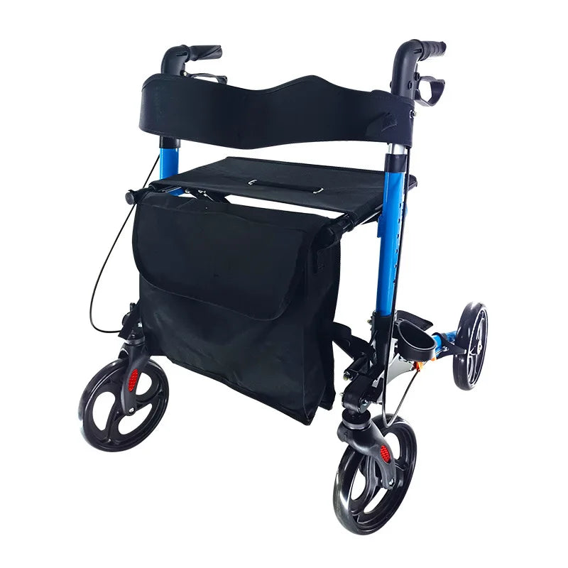 Walking Aid For The Elderly Rehabilitation Walker Anti-Fall Adjustable Folding Walking Rollator Carts With Arm Support Walker