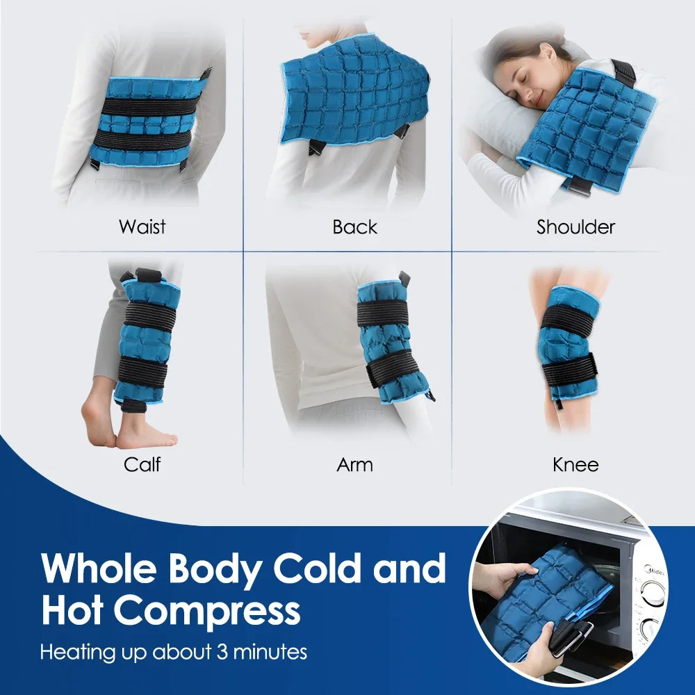 Self-Absorbent Polymer Hot Cold Pack Reusable Ice Pack Back Shoulder Knee Pain Relief Fast Freeze Flexible Cold Therapy Wrap