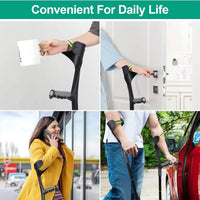 Lightweight Adjustable Forearm Crutches for Adults Foldable Elbow Crutch with Aluminum Cane With Cuff Suitable For Walking