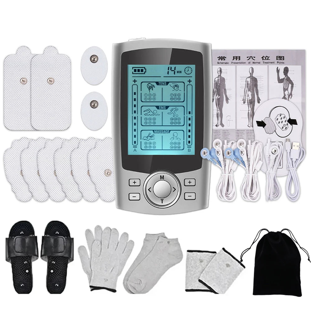 Professional Electric Body Massager 36 Modes Tens Unit EMS Muscle Electrostimulator Neck Back Foot Hand Leg Relax Pain Relief