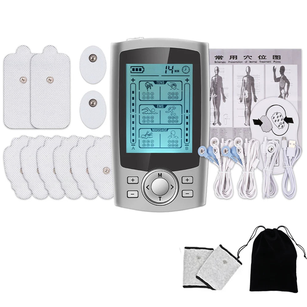 Professional Electric Body Massager 36 Modes Tens Unit EMS Muscle Electrostimulator Neck Back Foot Hand Leg Relax Pain Relief