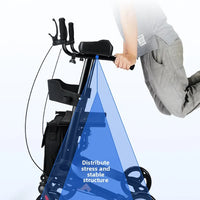 Walking Aid For The Elderly Rehabilitation Walker Anti-Fall Adjustable Folding Walking Rollator Carts With Arm Support Walker