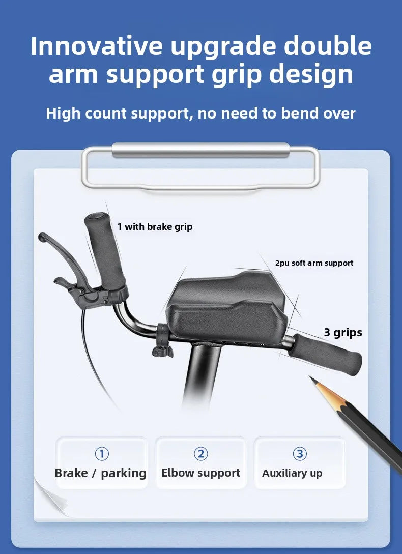 Walking Aid For The Elderly Rehabilitation Walker Anti-Fall Adjustable Folding Walking Rollator Carts With Arm Support Walker