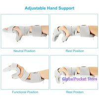 Stroke Hand Brace Support Adjustable Finger Night Hand Splint Support Orthopedic Wrist Rest Arthritis Tendonitis Rehabilitation