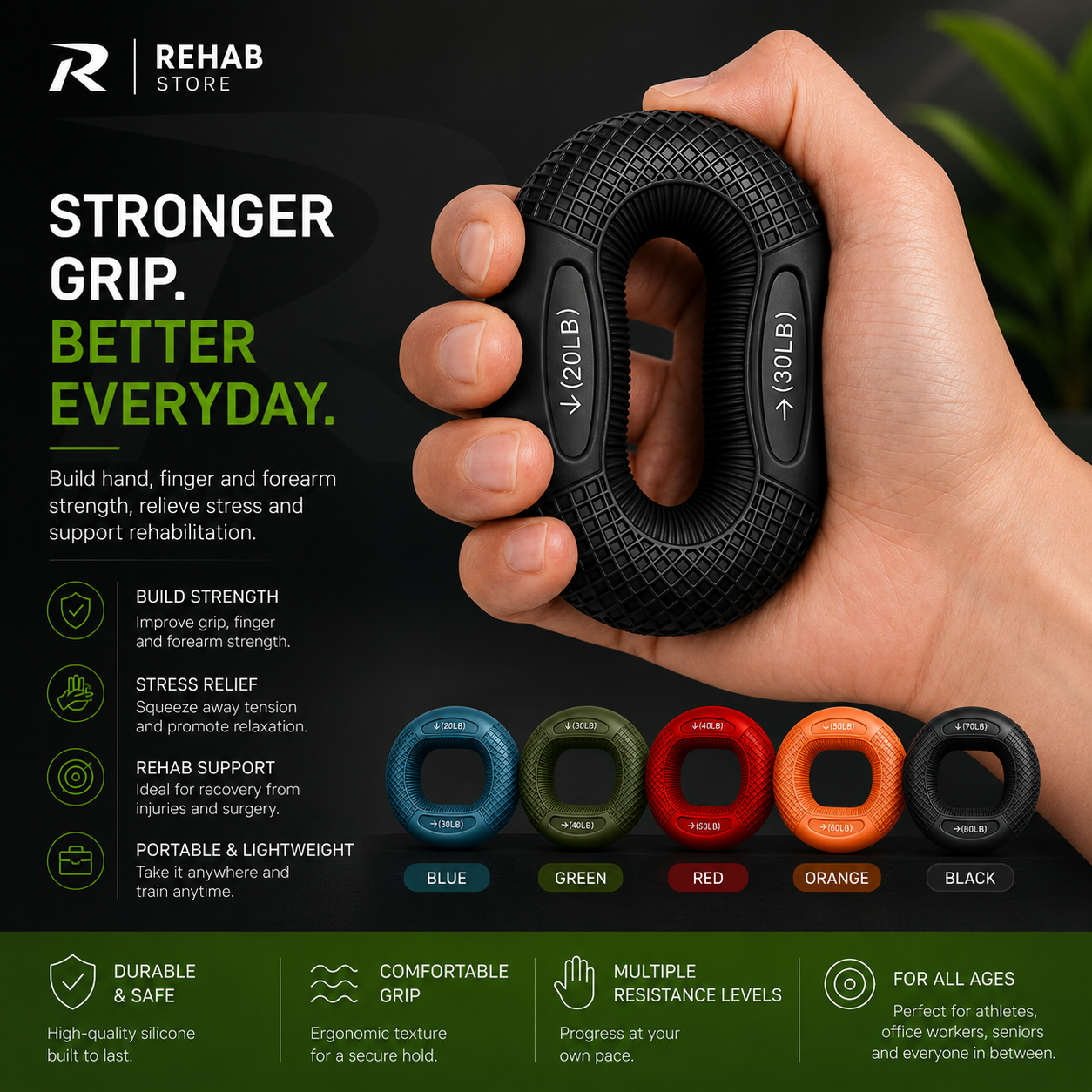 Finger & Hand Strengthener Ring